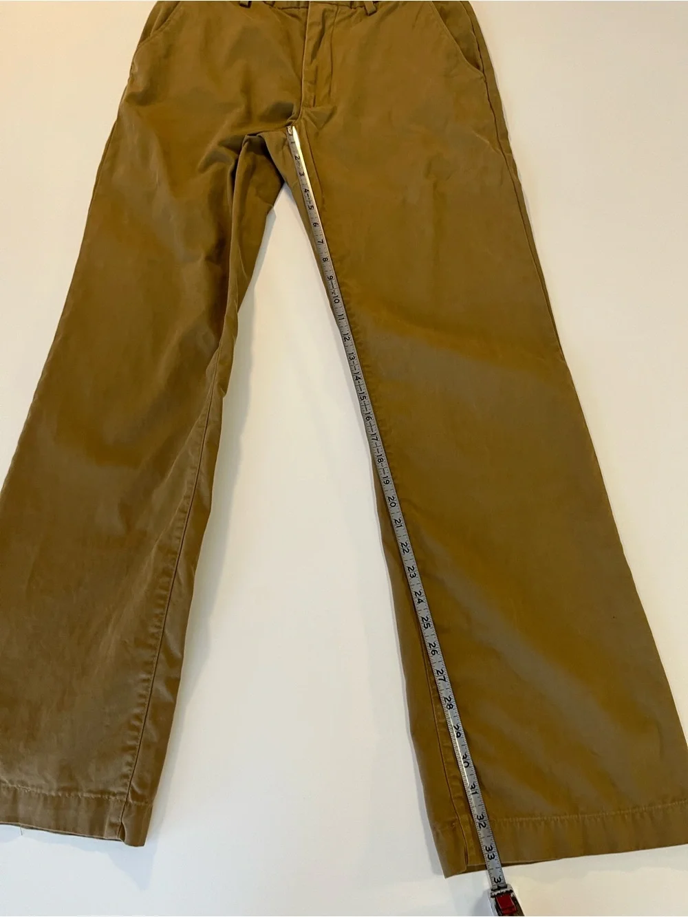 Banana Republic men’s flat front chino pants dark khaki 32/34